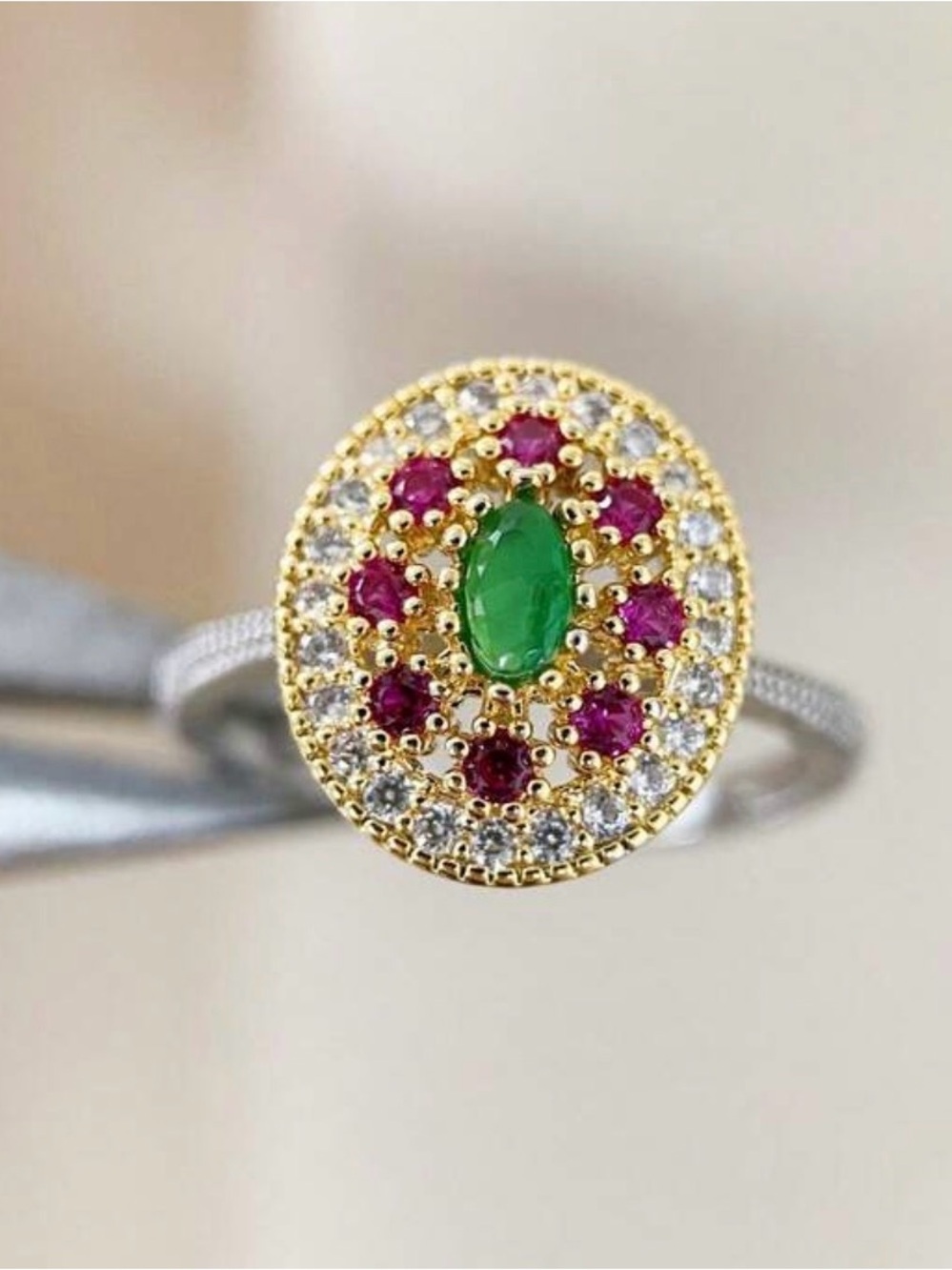 Vintage baho multicolor ring - Picture 4 of 5